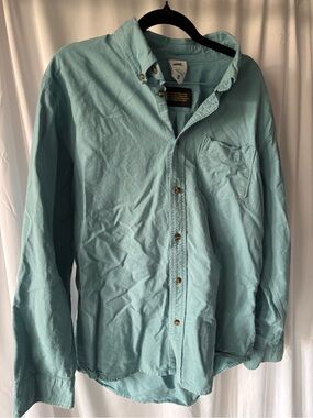 NIKE SB Light Blue Men's Button-Up Shirt Jacket